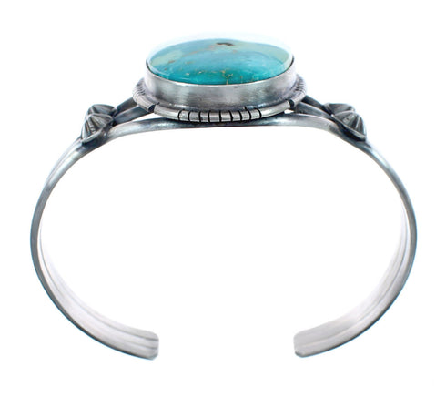 Authentic Turquoise and Sterling Silver Navajo Cuff Bracelet JX125326